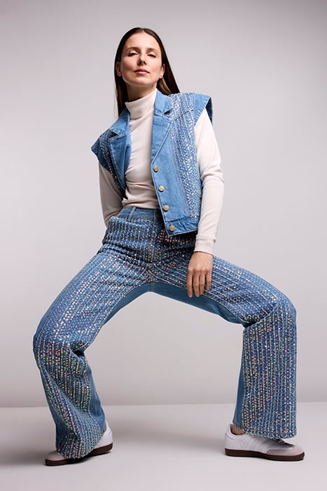 WIDELEG JEANS LIGHT COTTON SHINE DENIM 4