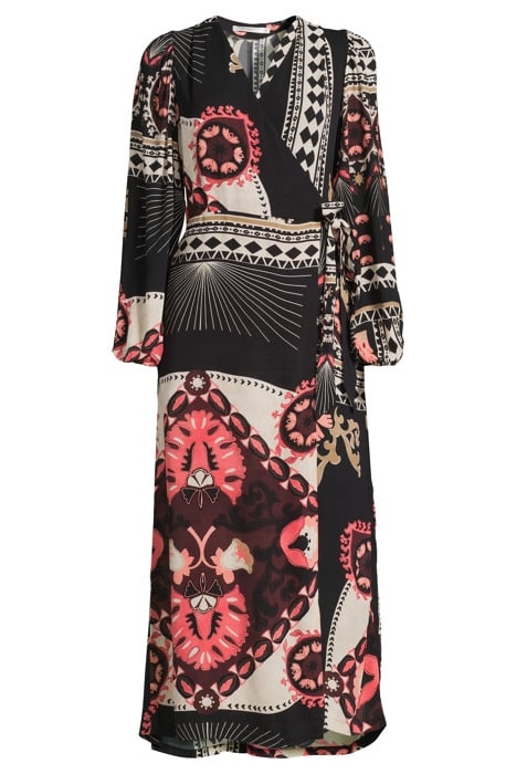 DRESS SCARF PRINT BLACK 3