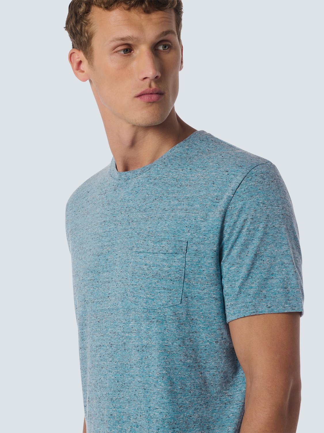 T-SHIRT CREWNECK MULTI COLOURED MELANGE AQUA 6