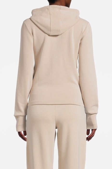 LARA ZIP UP CARDIGAN BEIGE 2