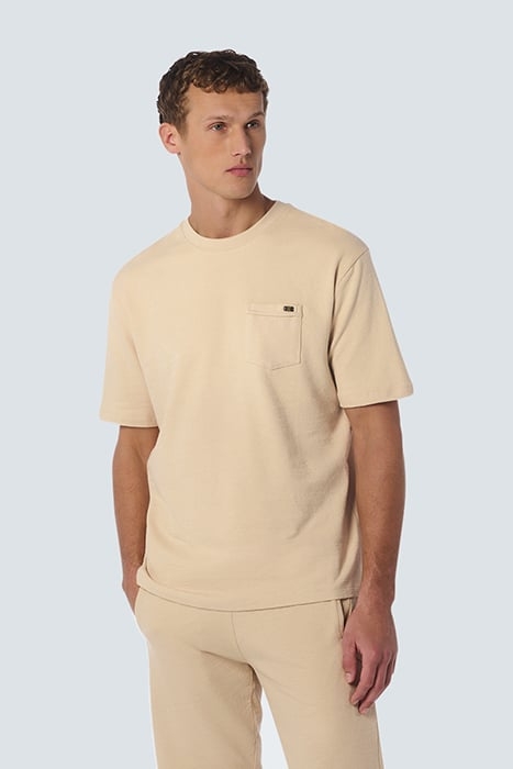 T-SHIRT CREWNECK SOLID JACQUARD SLUB CEMENT 1