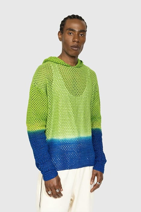 AGR – BALANCE + GROWTH CROCHET HOODIE GREEN/BLUE 1