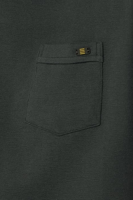 T-SHIRT CREWNECK SOLID JACQUARD SLUB DARK STEEL 7