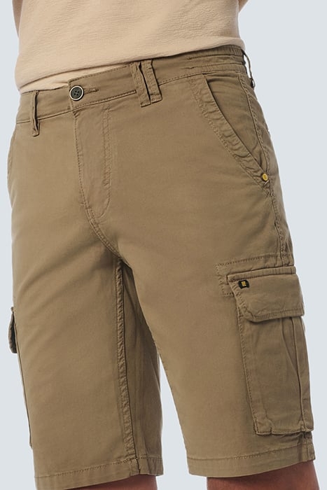 SHORT CARGO GARMENT DYED + STONE WASHED STRETCH ALMOND 6