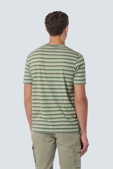 T-SHIRT CREWNECK MELANGE STRIPES GREEN 2