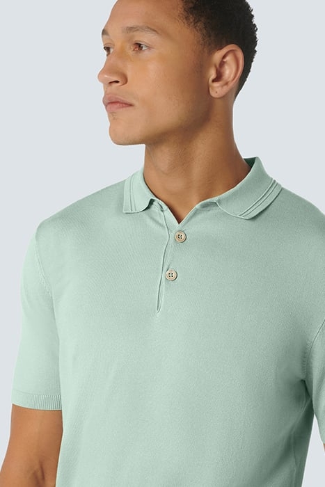 PULLOVER SHORT SLEEVE POLO BUTTON SOLID MINT 6
