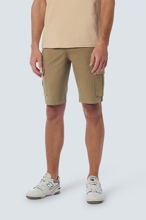 SHORT CARGO GARMENT DYED + STONE WASHED STRETCH ALMOND 1