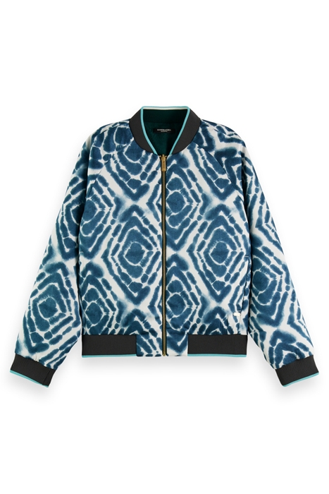 REVERSIBLE BOMBER JACKET DISCO TIE DYE BOTTLE GREEN 4