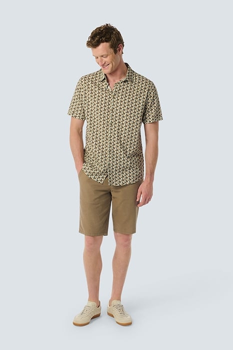 SHORT WITH LINEN GARMENT DYED ALMOND 3