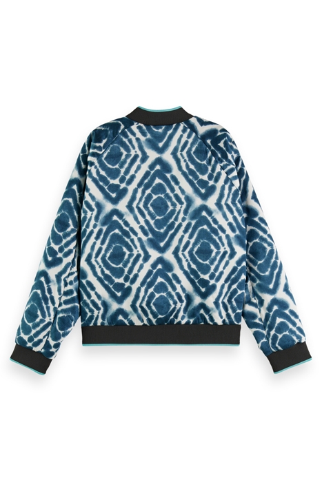 REVERSIBLE BOMBER JACKET DISCO TIE DYE BOTTLE GREEN 5