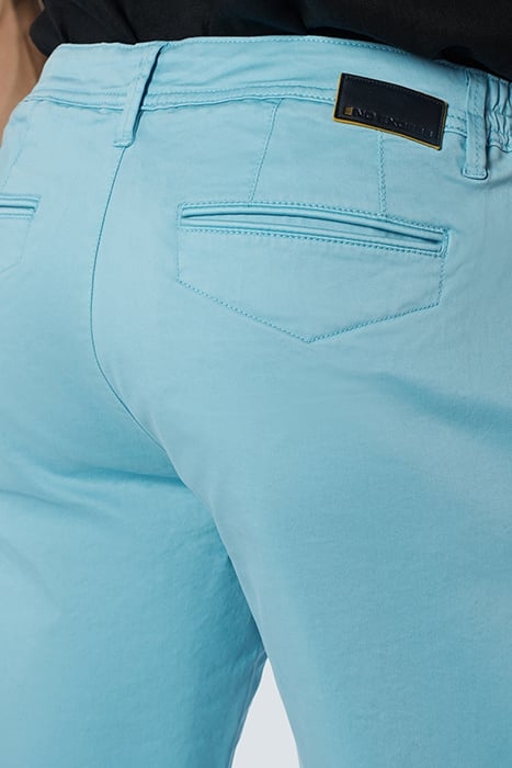 SHORT CHINO GARMENT DYED TWILL STRETCH AQUA 6