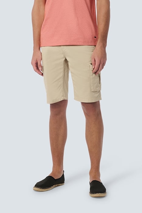 SHORT CARGO GARMENT DYED + STONE WASHED STRETCH CEMENT 1