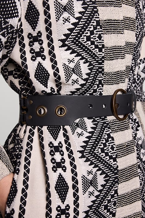 FANCY LEATHER BELT BLACK 4