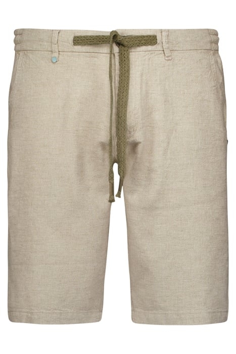 SHORT WITH LINEN MELANGE KHAKI 1