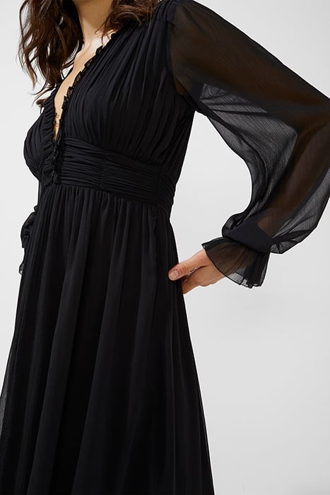 ES ALITA SOLID PLT L/S VNK DRS BLACK 4