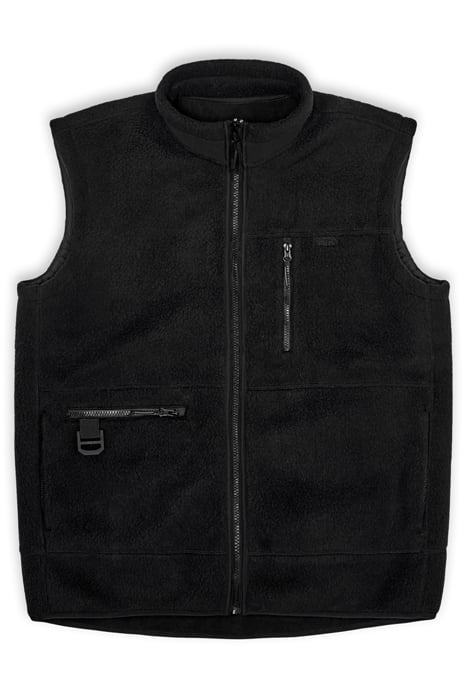 UNISEX HEAVY FLEECE VEST BLACK 1