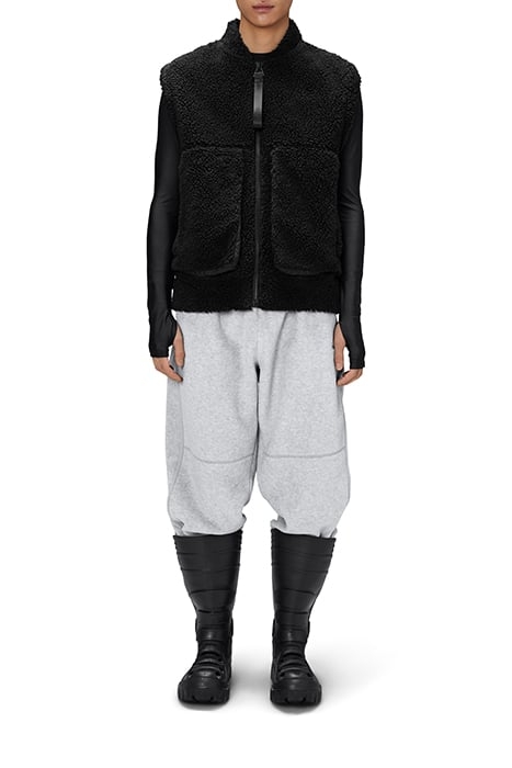 UNISEX KOFU FLEECE BOMBER VEST T1 BLACK 4