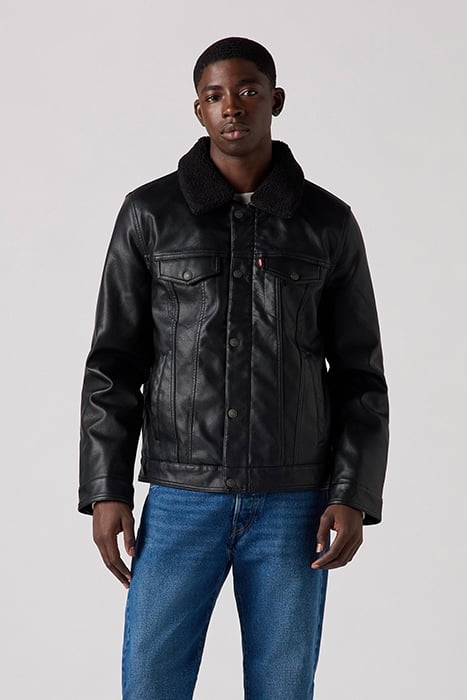 LSERELAXFIT LEATHER & BIKER JACKET BLACK 1