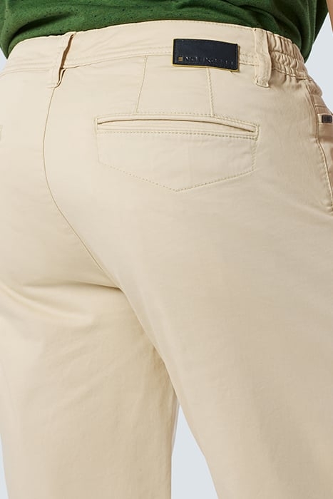 SHORT CHINO GARMENT DYED TWILL STRETCH CREAM 6