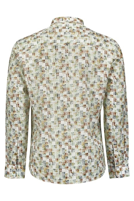 SHIRT ALLOVER PRINTED WITH LINEN GREEN 2