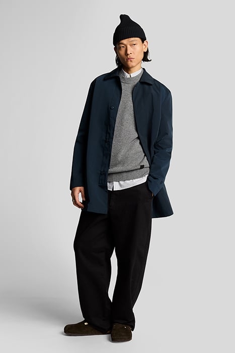 SADDLE SLEEVE CREW NECK JUMPER GREY HEATHER 4