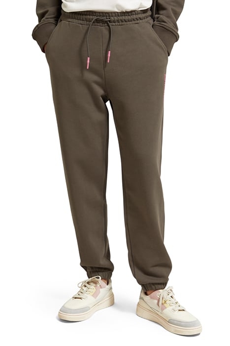 UNISEX ORGANIC COTTON SWEATPANTS DARK TAUPE 1