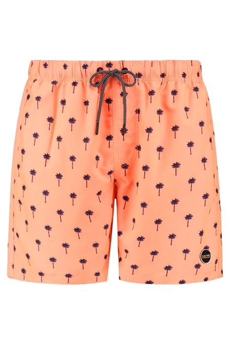 MEN SWIMSHORT SCRATCHED SHIWI PALM NEON ORANGE 4