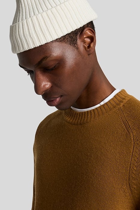 SADDLE SLEEVE CREW NECK JUMPER GOLDEN HEATHER 6