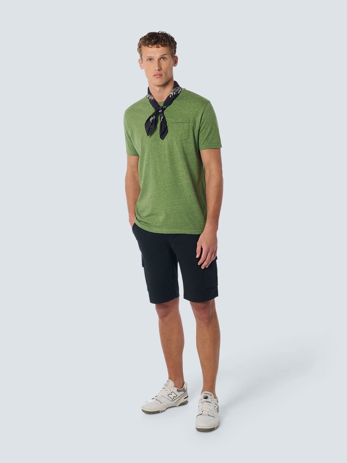 T-SHIRT CREWNECK MULTI COLOURED MELANGE GREEN 3