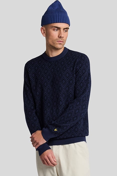 MONOGRAM INTARSIA JUMPER NAVY NIGHT 1