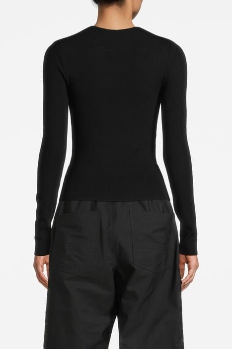 MARINE SERRE – CORE KNIT OPEN BACK PULLOVER BLACK 2