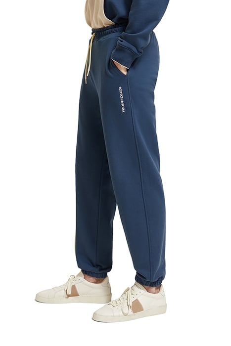 UNISEX ORGANIC COTTON COLOURBLOCK SWEATPANT STORM BLUE/GLOW 6