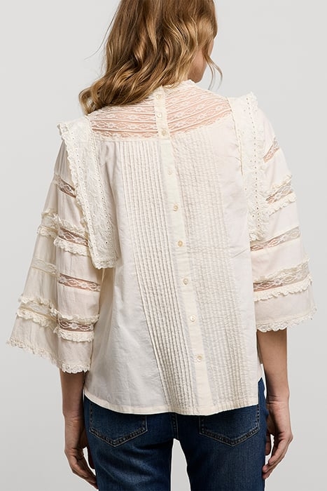 TOP COTTON VOILE WITH LACE IVORY 2