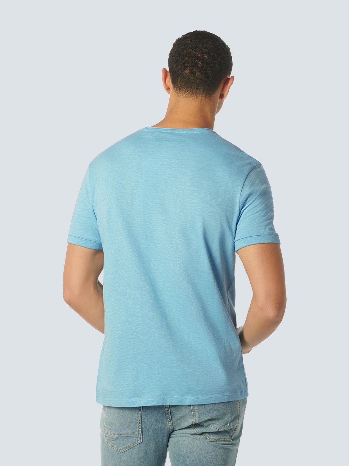T-SHIRT CREWNECK SLUB AQUA 2