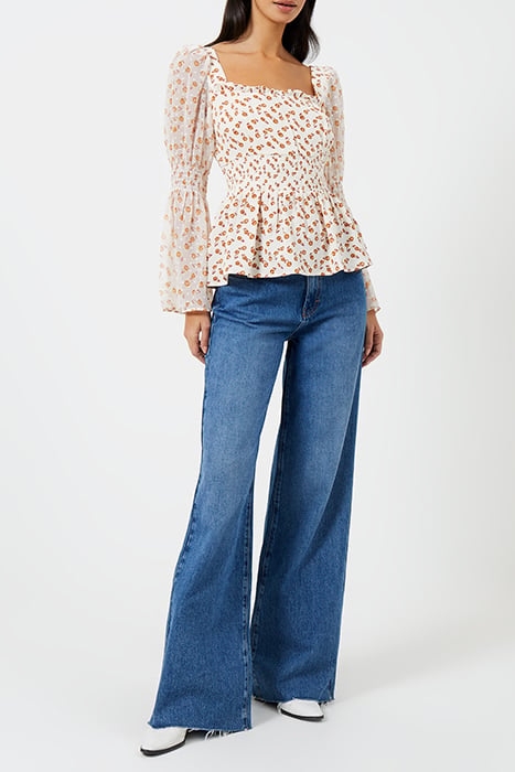 FRANCINE CALLIE DP SMCK BLOUSE WHITE 2