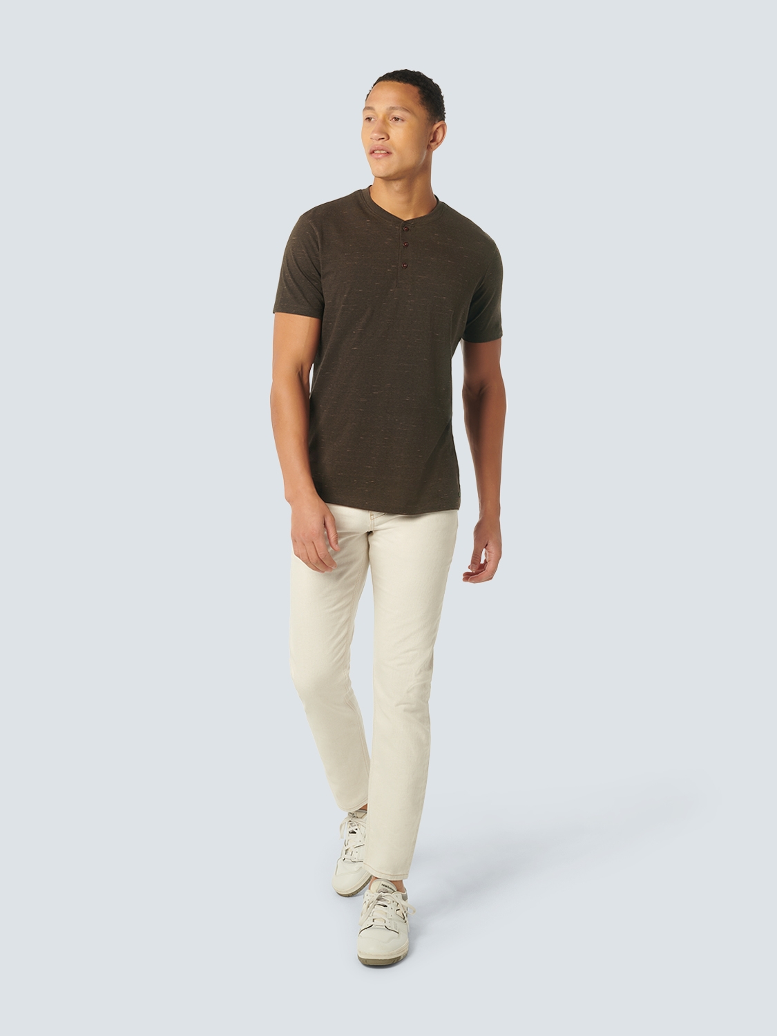 T-SHIRT GRANDDAD MELANGE COFFEE 3