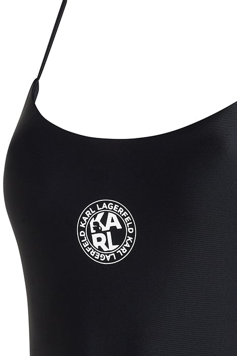 ATHLEISURE LOGO 1 PC SWIM SUIT BLACK 3