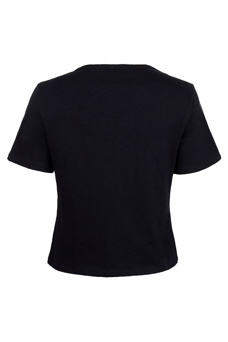 STRAP DETAIL RELAXED FIT TEE BLACK 2