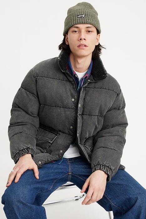 WESTERN WINTER PUFFER JACKET IN GREY 1
