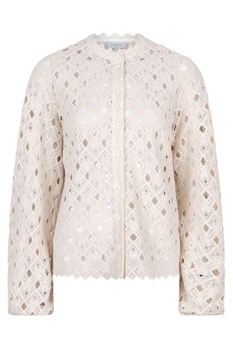 AFIRA SCULPED LACE JACKET BUTTER CREAM 3
