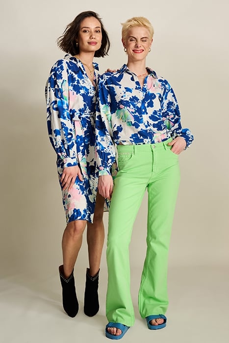 DRESS - CRANE BIRDS BLUE 4