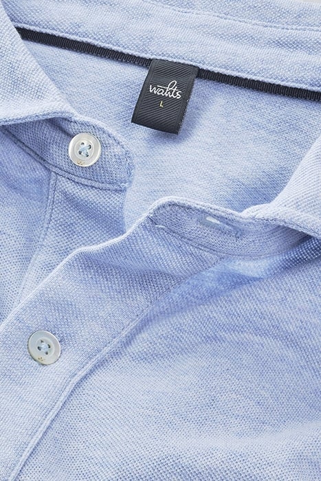 DAVIS | PIQUÉ POLO SHIRT LIGHT BLUE MELANGE 2