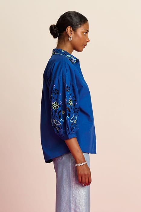 BLOUSE - EMBROIDERY INK BLUE 4