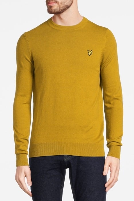 COTTON MERINO CREW NECK JUMPER ELLANESS GOLD 1