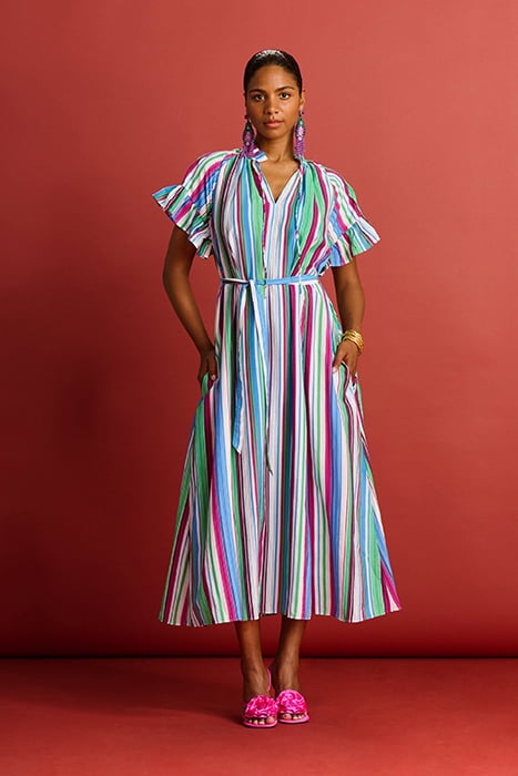DRESS - STRIPED SICILY PINK 1