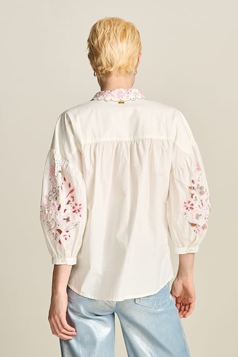 BLOUSE - EMBROIDERY BLOOMING ECRU WHITE 2