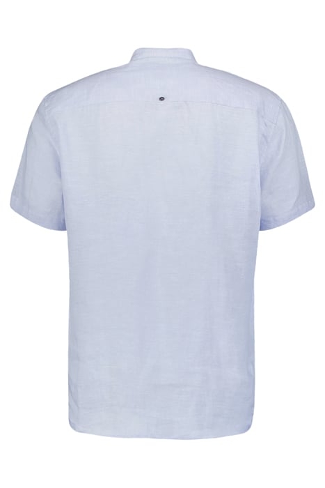 SHIRT SHORT SLEEVE GRANDDAD 2 TONE WITH LINEN SKY 2