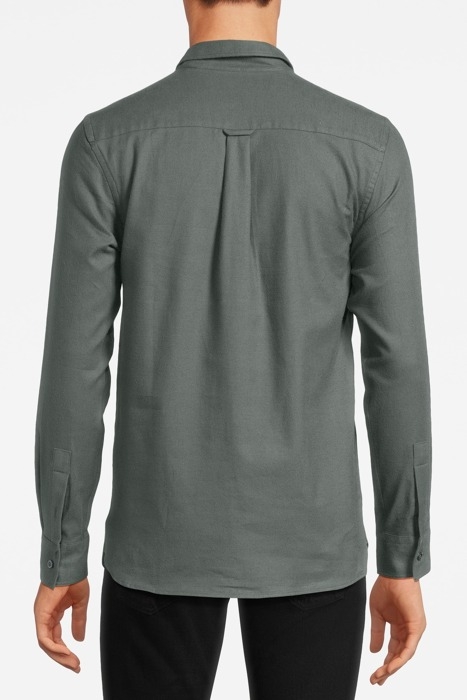 PLAIN FLANNEL SHIRT DEEP GREEN 2