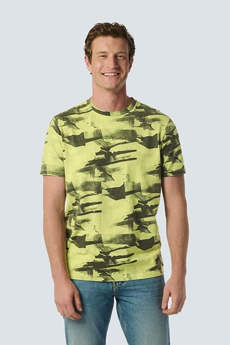 T-SHIRT CREWNECK ALLOVER PRINTED SLUB GARMENT DYED SKY 1