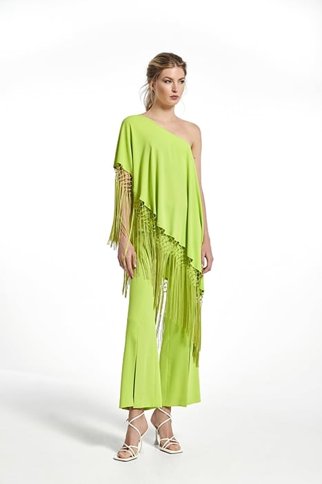 CREPE FABRIC LESTE TOP GREEN FLUOR 1